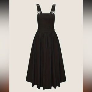Chic Black Suspender Dress